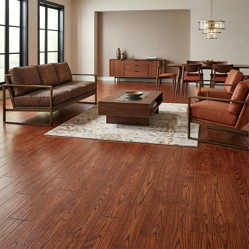 Flooring Adhmaid Soladach Ard-Snasta Darach Donn Buí
