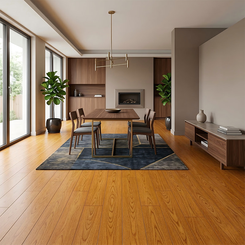 Flooring Adhmaid Soladach Neamhlonrach Solas Darach Donn Buí Donn