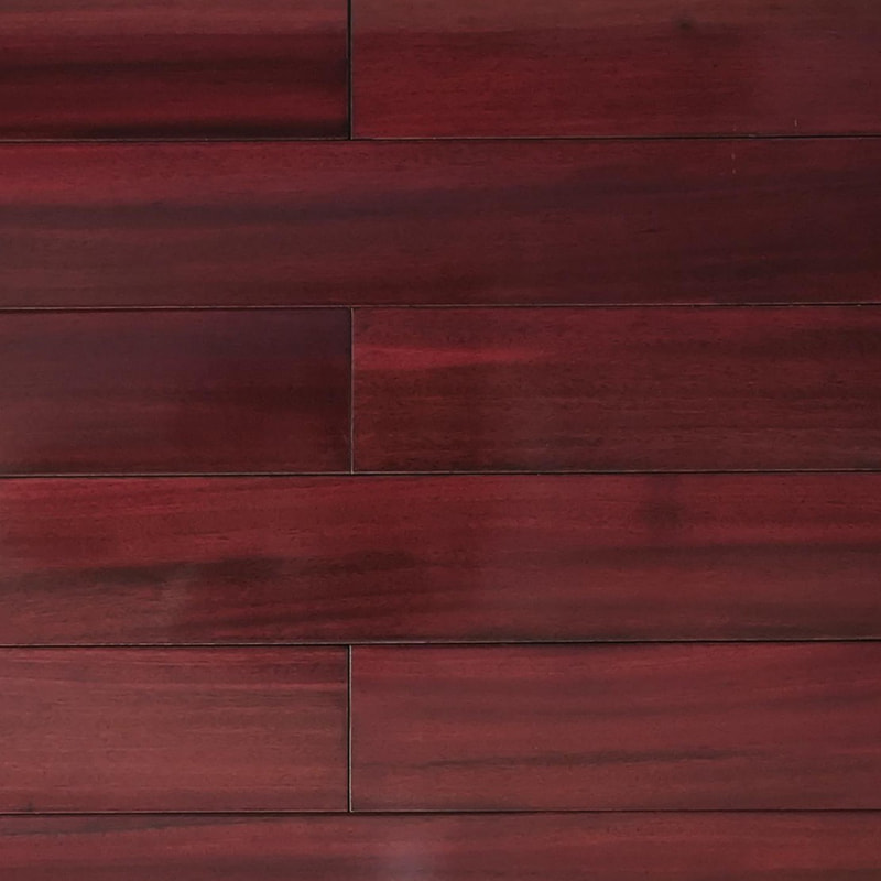 Urlár Adhmad Soladach Neamhlonrach Padak Deep Red Donn