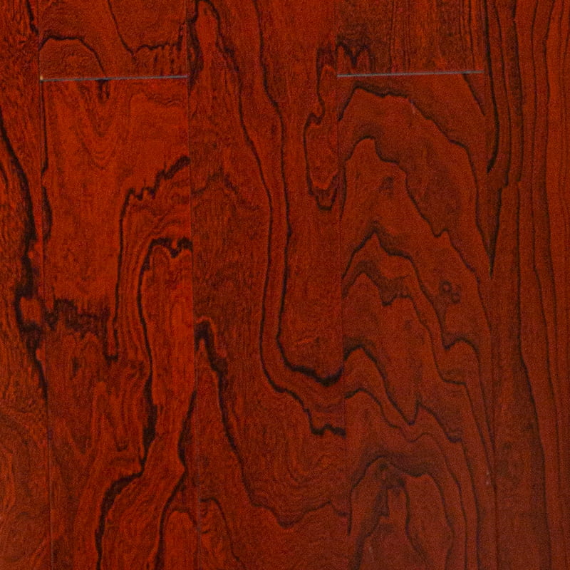 Il-Ply Ebony Deep Red Brown Hand-scríofa Flooring Adhmaid Innealtóireachta