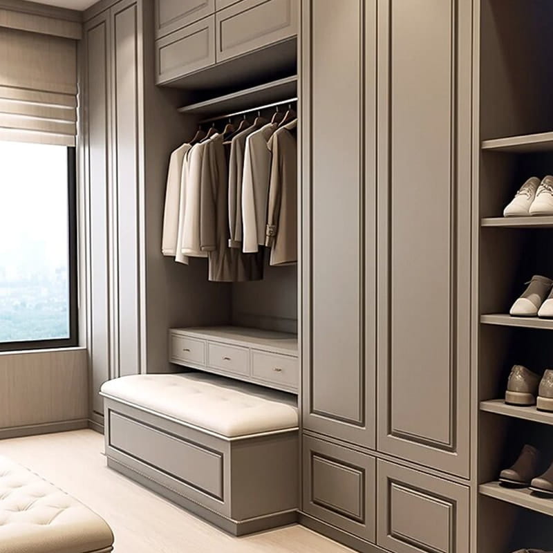 Closet Siúlóid-isteach Lánléargais Feidhmiúcháin Manhattan leis an Oileán