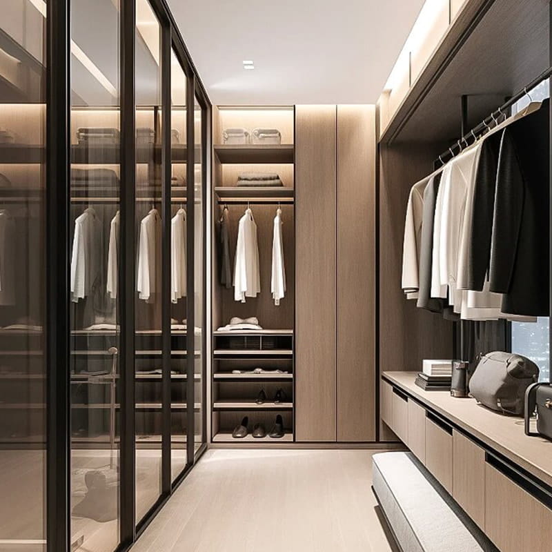 Closet Siúl Isteach Lánléargais Saincheaptha Bvlgari Dark Obsidian