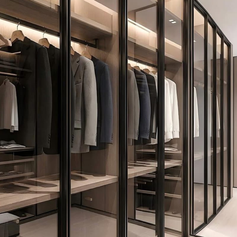 Closet Siúl Isteach Lánléargais Saincheaptha Bvlgari Dark Obsidian